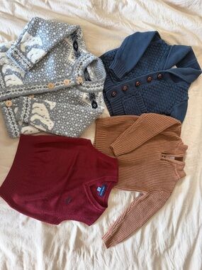 2T and 3T Boys Sweater bundle 4 pieces various brands